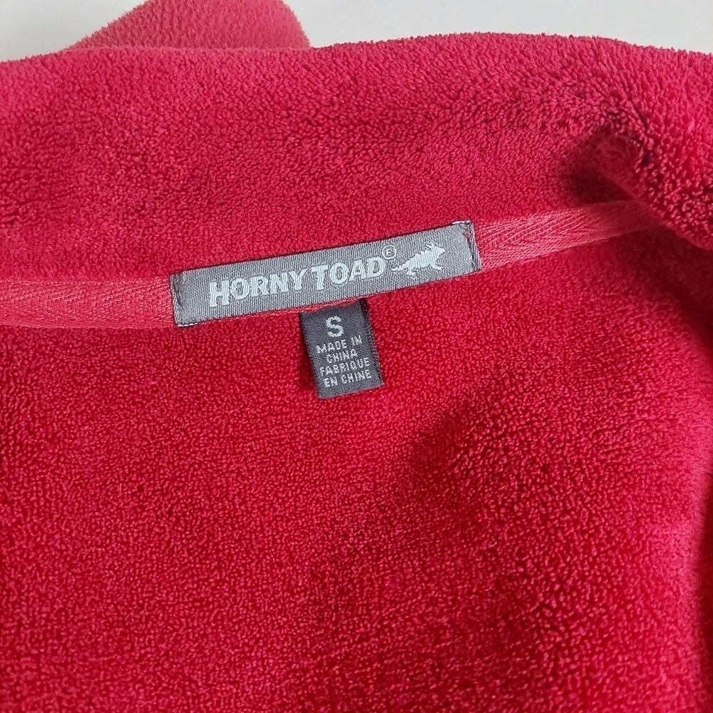 Horny Toad Dark Red Vest Fleece Full Zip Pockets Three Loop Buttons Size S - Picture 4 of 14